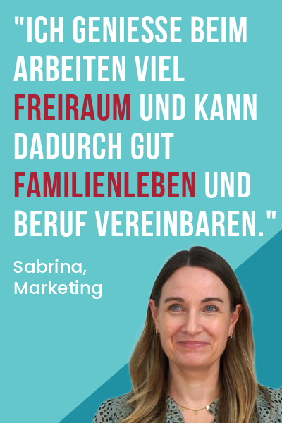 sabrina Mitarbeiter-Zitat von Sabrina, Marketing